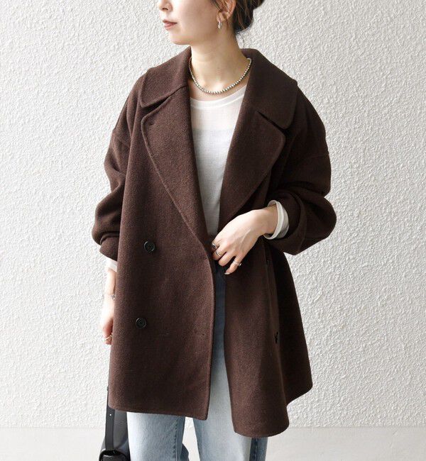 SHIPS any「SHIPS any: リバー ダブル テーラード ミドル コクーン コート」|その他|