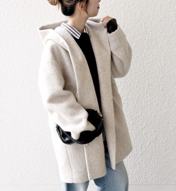 SHIPS any「SHIPS any: シャギー フーディー ガウン コート」|その他|