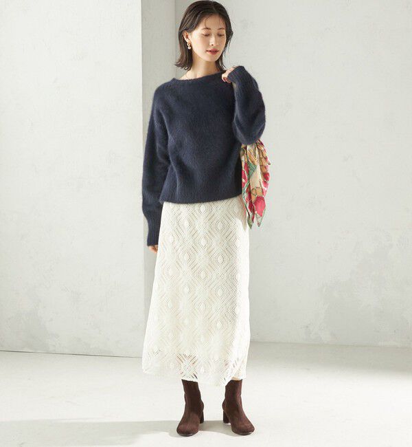 SHIPS for women「〈手洗い可能〉フォックス クルーネック ニット プルオーバー」|ニット・セーター|