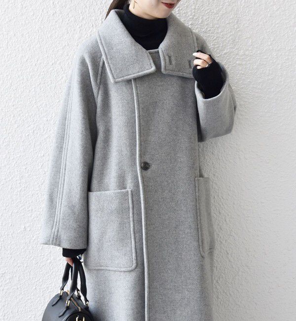 SHIPS any「SHIPS any: PURE WOOL スタンド ＆ ビッグカラー コート」|その他|