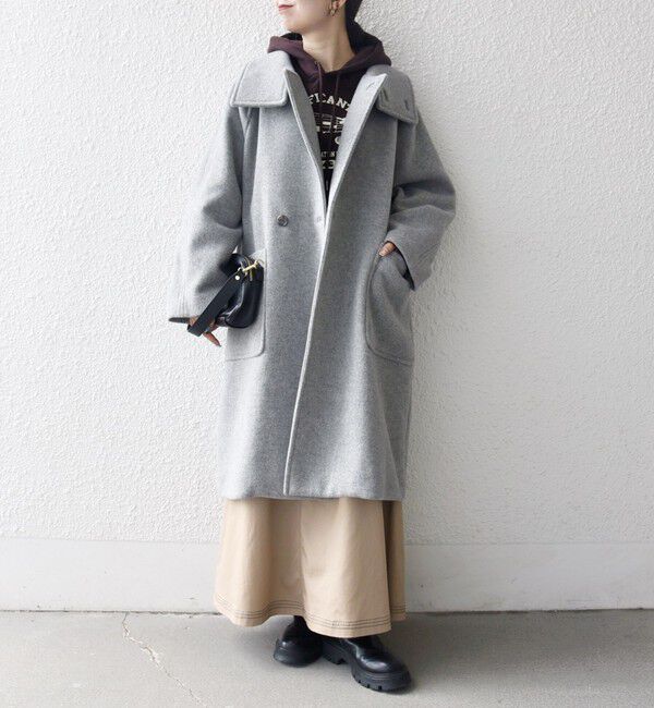 SHIPS any「SHIPS any: PURE WOOL スタンド ＆ ビッグカラー コート」|その他|