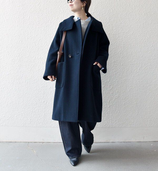 SHIPS any「SHIPS any: PURE WOOL スタンド ＆ ビッグカラー コート」|その他|