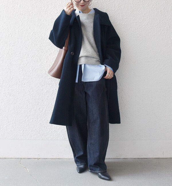 SHIPS any「SHIPS any: PURE WOOL スタンド ＆ ビッグカラー コート」|その他|