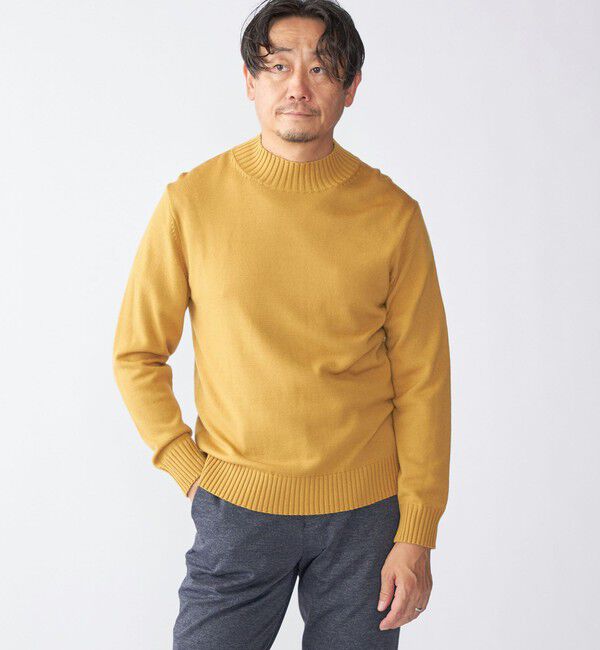 SHIPS「SHIPS:〈手洗い可能〉9ゲージ コンフォート モックネック プルオーバー ニット」|ニット・セーター|