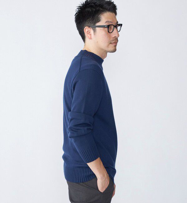 SHIPS「SHIPS:〈手洗い可能〉9ゲージ コンフォート モックネック プルオーバー ニット」|ニット・セーター|