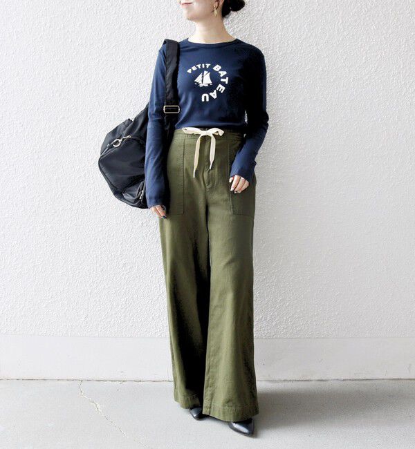 SHIPS any「【SHIPS any別注】PETIT BATEAU: プリント ロン TEE」|Tシャツ・カットソー|