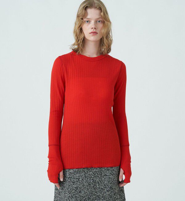 MACPHEE「ウールリブ クルーネックプルオーバー」|Tシャツ・カットソー|