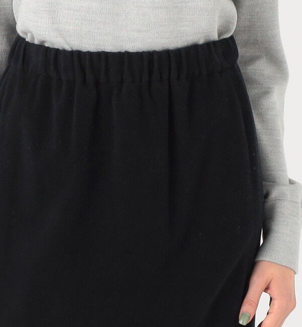 GALERIE VIE「ストレッチモールスキン Iラインミディスカート」|タイト|