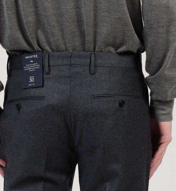 TOMORROWLAND BUYING WEAR「INCOTEX ウールフランネル スリムスラックス」|スラックス|