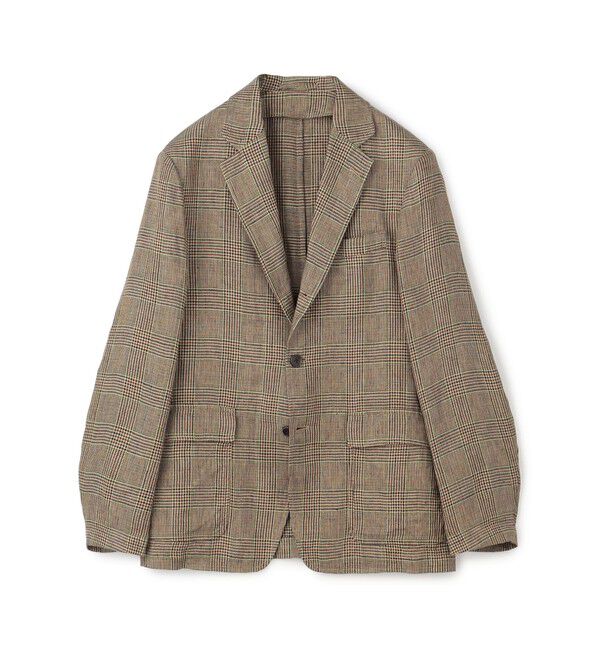 TOMORROWLAND MENS「アイリッシュリネン シングルブレステッド 3Bジャケット」|テーラードジャケット|46 ブラウン系