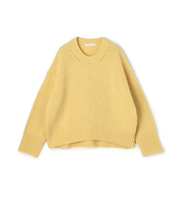 GALERIE VIE「ファインウール クルーネックプルオーバー」|ニット・セーター|23 イエロー