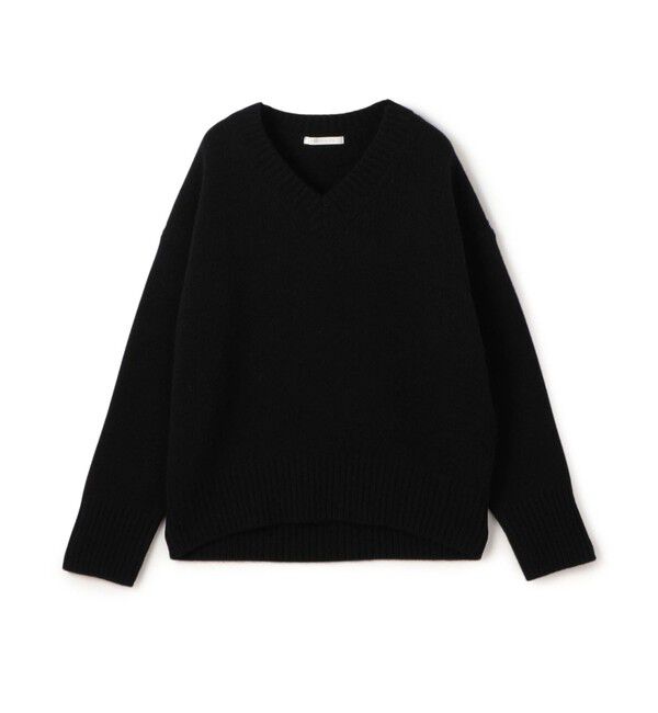 GALERIE VIE「ファインウール Vネックプルオーバー」|ニット・セーター|19 ブラック