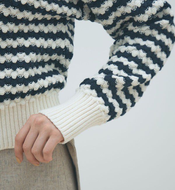 MACPHEE「ハイブリットケーブル セーラーカラープルオーバー」|ニット・セーター|