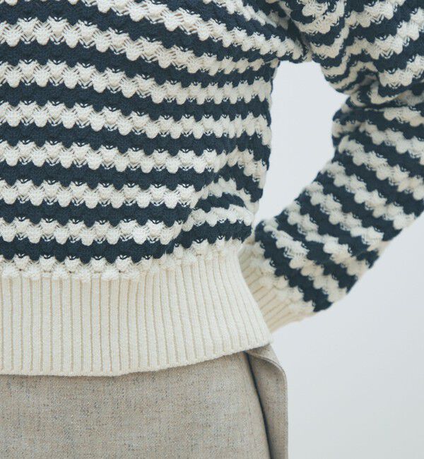 MACPHEE「ハイブリットケーブル セーラーカラープルオーバー」|ニット・セーター|