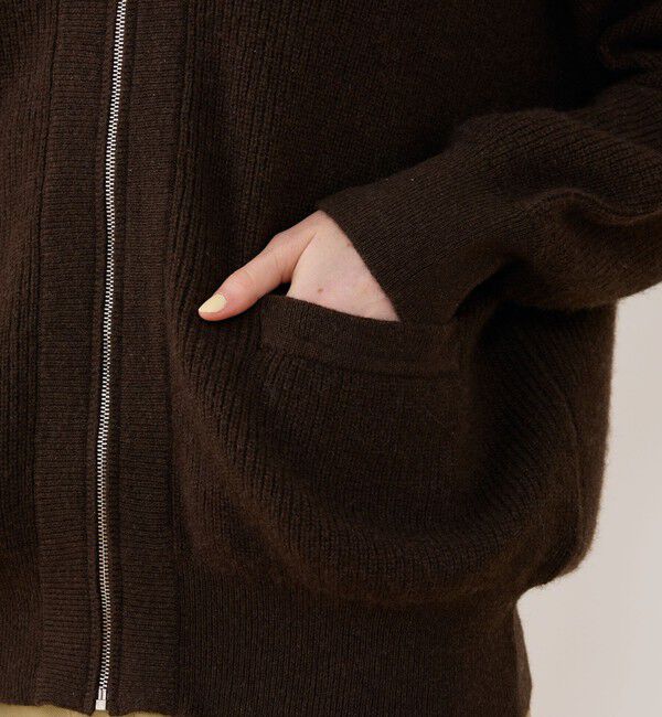 GALERIE VIE「モンゴルヤク ジップアップカーディガン」|カーディガン|