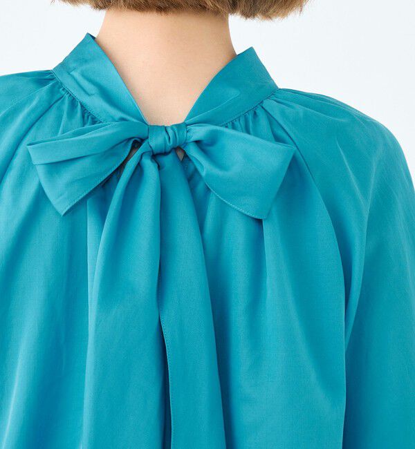 Ballsey「コットンシルクサテン 2-wayボウタイブラウス」|シャツ・ブラウス|