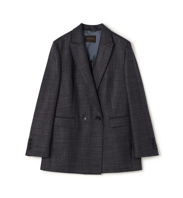 TOMORROWLAND collection「SILK AIR ERICA ダブルブレストジャケット」|テーラードジャケット|68 ネイビー系