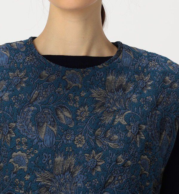 SOULEIADO「コットンポリエステルジャカード コンパクトジレ」|ベスト・ジレ|