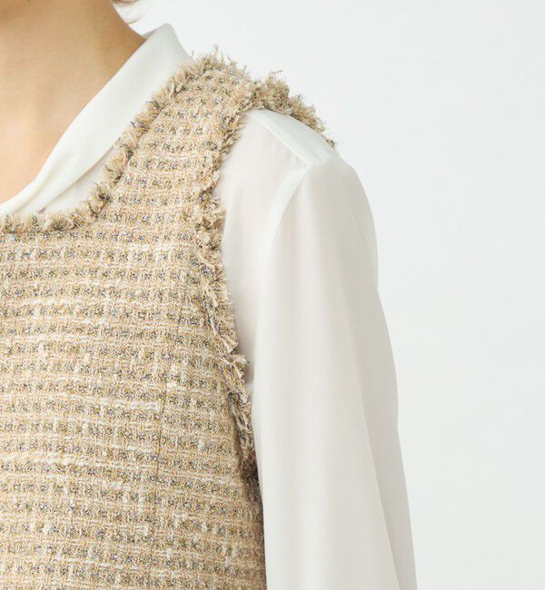 Ballsey「ぺぺローニツイード 2-wayフレアトップス」|ベスト・ジレ|