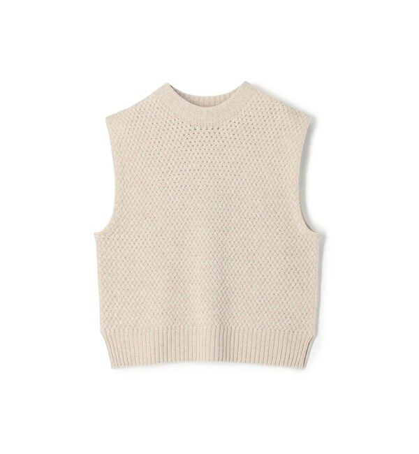 GALERIE VIE「リネンウールバスケット クルーネックベスト」|ベスト・ジレ|43 ベージュ