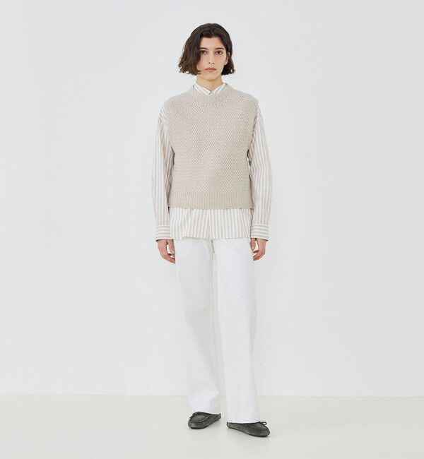 GALERIE VIE「リネンウールバスケット クルーネックベスト」|ベスト・ジレ|