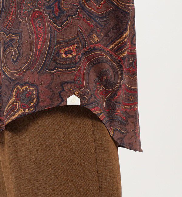 TOMORROWLAND MENS「コットン ペイズリープリント オープンカラー ロングスリーブシャツ」|シャツ・ブラウス|