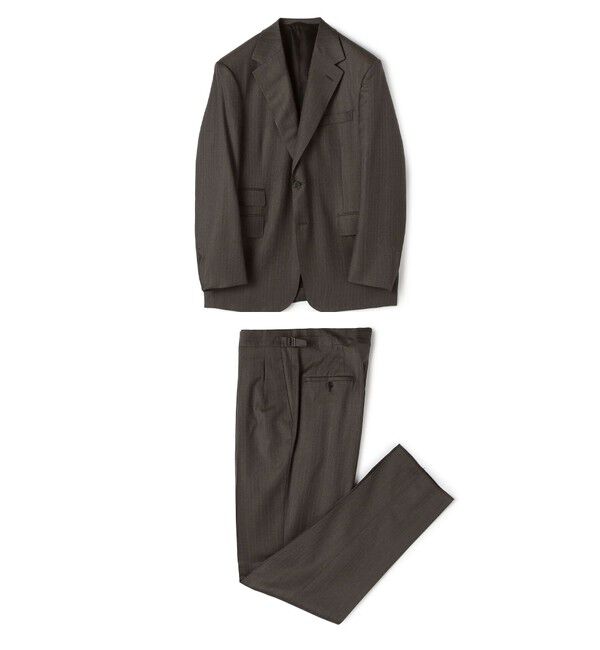 TOMORROWLAND MENS「ウールツイル オルタネートストライプ シングルブレステッド 2Bスーツ CERRUTI」|スーツ|48 ブラウン系