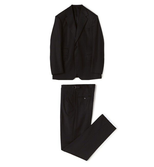 TOMORROWLAND MENS「ウールツイル オルタネートストライプ シングルブレステッド 2Bスーツ CERRUTI」|スーツ|68 ネイビー系