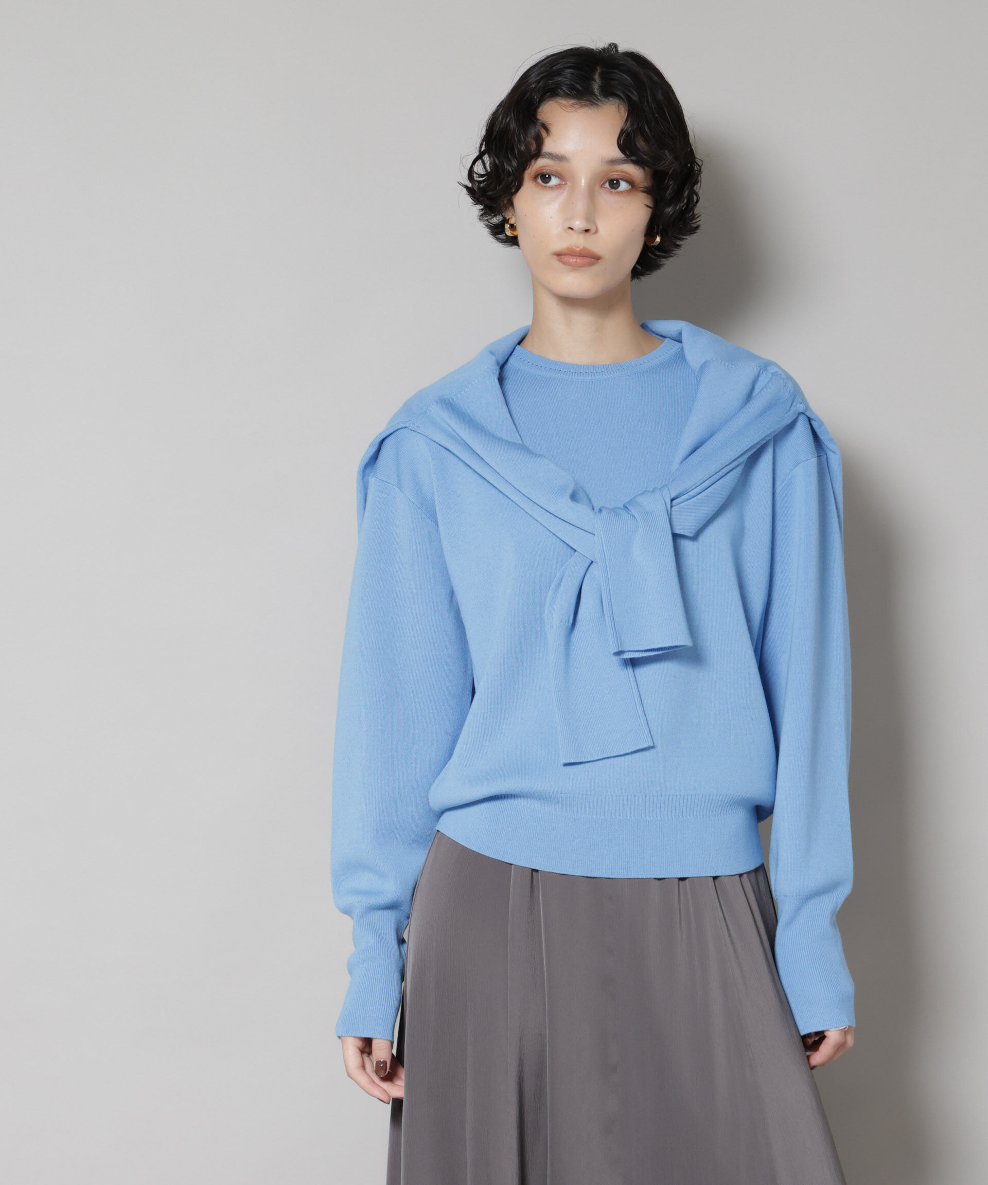 nano･universe「毛玉レスニットスムースクルーネックプルオーバー」|ニット・セーター|