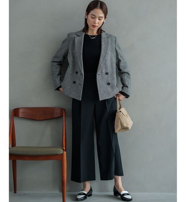 組曲「【美シルエット・ストレッチ・シワになりにくい】オシャクロス ガウチョパンツ」|その他|