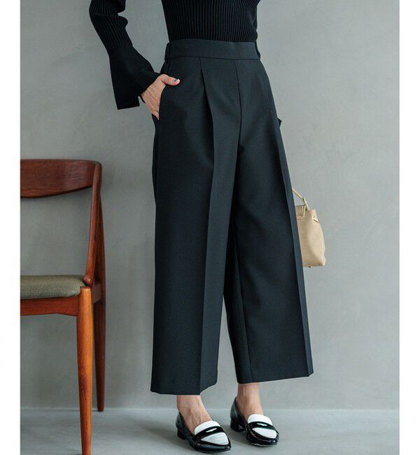 組曲「【美シルエット・ストレッチ・シワになりにくい】オシャクロス ガウチョパンツ」|その他|