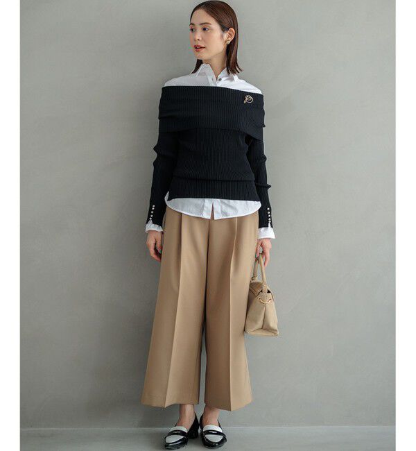 組曲「【美シルエット・ストレッチ・シワになりにくい】オシャクロス ガウチョパンツ」|その他|