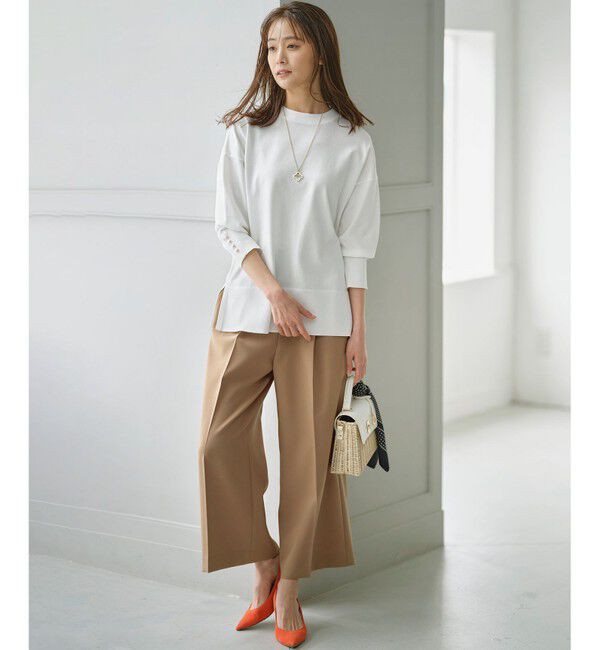 組曲「【美シルエット・ストレッチ・シワになりにくい】オシャクロス ガウチョパンツ」|その他|