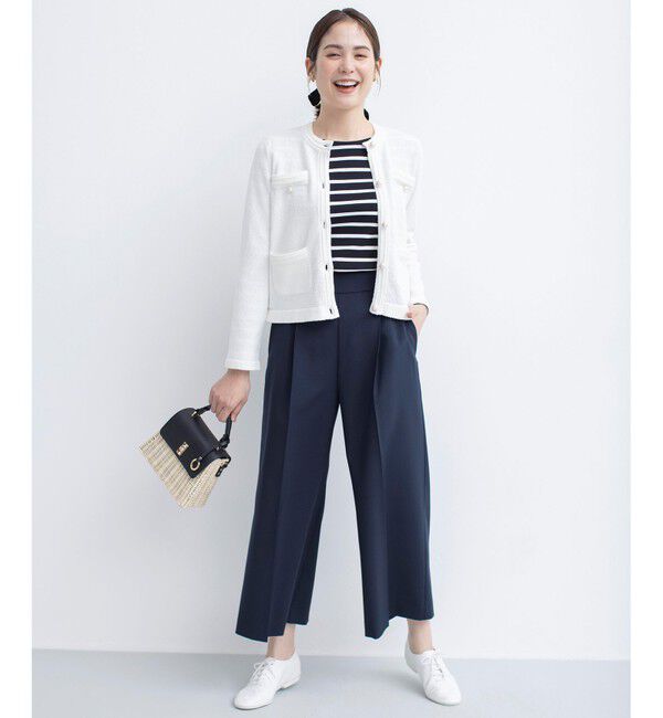 組曲「【美シルエット・ストレッチ・シワになりにくい】オシャクロス ガウチョパンツ」|その他|