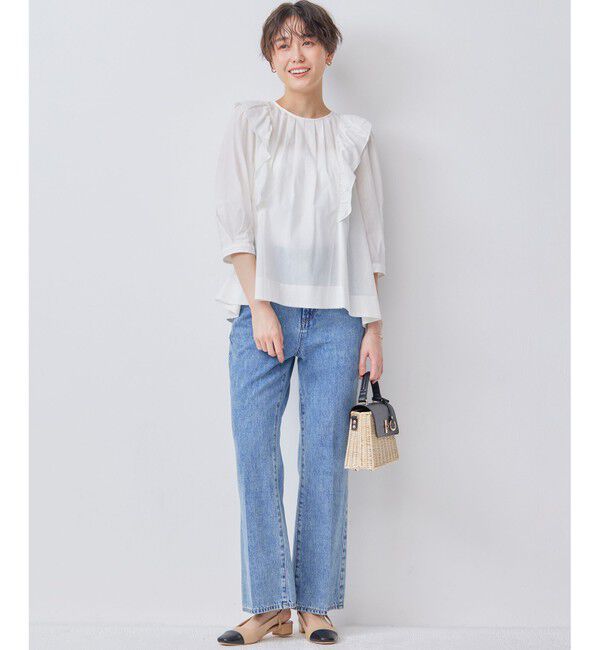 組曲「【WEB限定】ナチュラルローン ペプラムブラウス」|シャツ・ブラウス|
