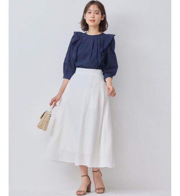 組曲「【WEB限定】ナチュラルローン ペプラムブラウス」|シャツ・ブラウス|