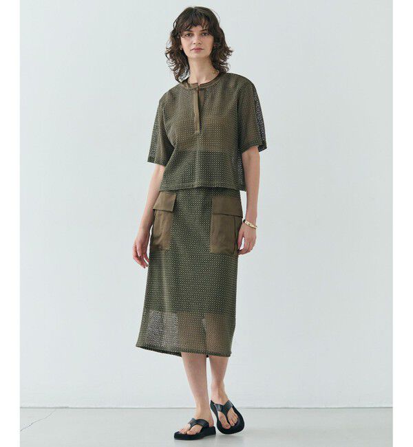 BEIGE,「NIGELLA / 異素材MIXコットンレースブラウス」|シャツ・ブラウス|