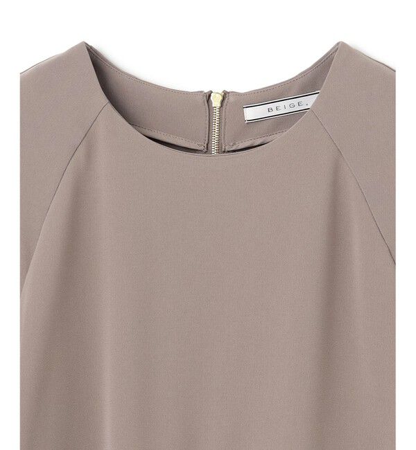 BEIGE,「【洗える】ACHILLEA / ペプラムバックファスナーブラウス」|シャツ・ブラウス|