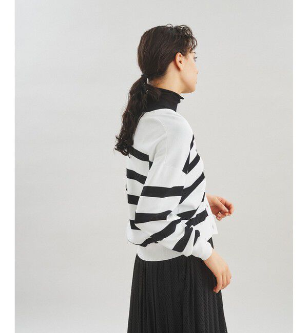 Diagram「ボーダールーズニットカーディガン」|カーディガン|ホワイト