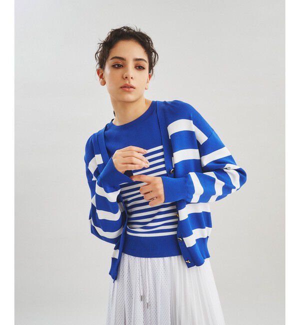 Diagram「ボーダールーズニットカーディガン」|カーディガン|