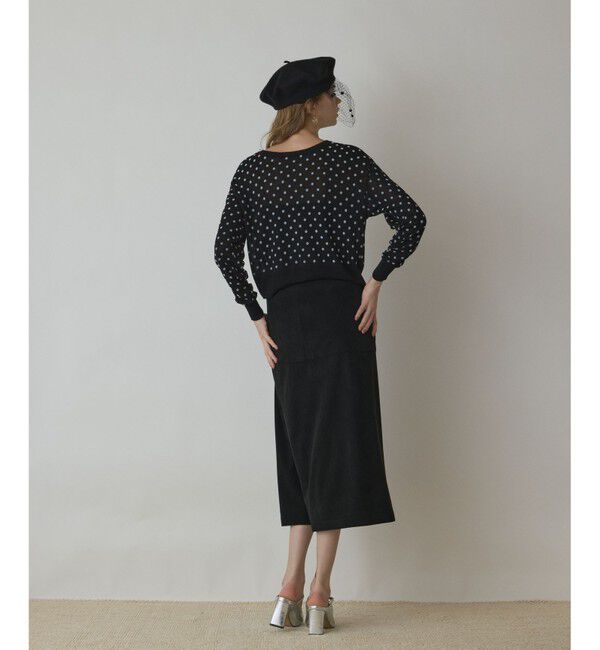 Diagram「ドットフロッキーニットカーディガン」|カーディガン|