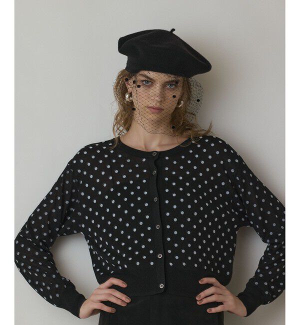 Diagram「ドットフロッキーニットカーディガン」|カーディガン|