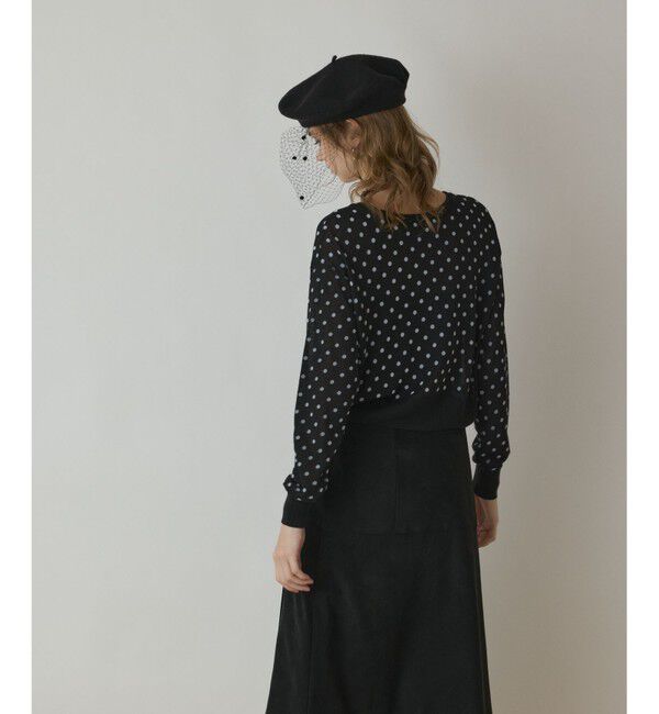 Diagram「ドットフロッキーニットカーディガン」|カーディガン|