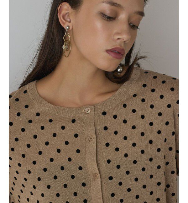 Diagram「ドットフロッキーニットカーディガン」|カーディガン|