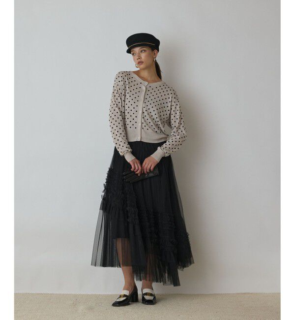 Diagram「ドットフロッキーニットカーディガン」|カーディガン|シルバー