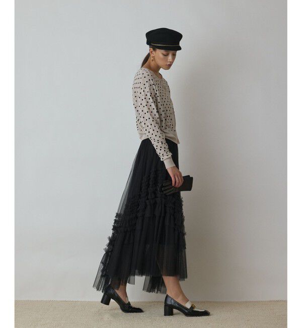 Diagram「ドットフロッキーニットカーディガン」|カーディガン|