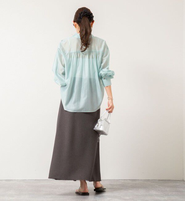 NOLLEY'S「ウォッシャブル綿麻スラブナロースカート」|スカート|