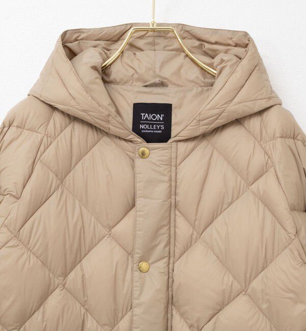 NOLLEY'S「【TAION/タイオン】別注ミドル丈Aラインフードダウン」|ダウン|