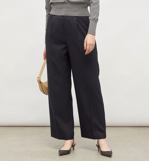 NOLLEY'S「《セットアップ対応》ウォッシャブルウール調セミワイドパンツ」|その他|