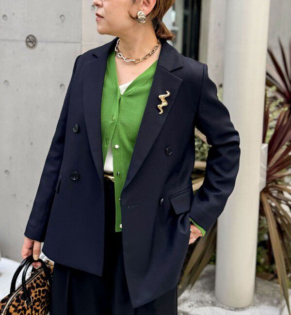 NOLLEY'S「《セットアップ対応》ウォッシャブルウール調ストレッチダブルジャケット」|テーラードジャケット|